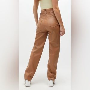 PACSUN BROWN LEATHER PANTS